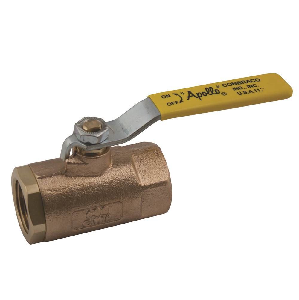 Apollo Bronze 2 Piece Ball Valve With Latch Lock Lever - Locked In Closed Position 1-1/2'' (2 X Fnpt)