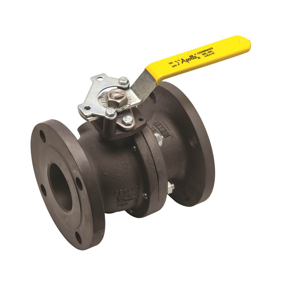 Apollo Carbon Steel Class 600 Full Port Ball Valve With 316 Ss Ball And Stem, Uhmwpe Seats 6'' (2 X Flange)