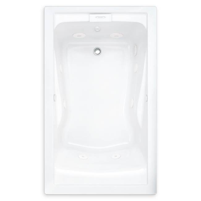 American Standard Evolution® 60 x 36-Inch Deep Soak® Drop-In Bathtub With EverClean® Combination Spa System