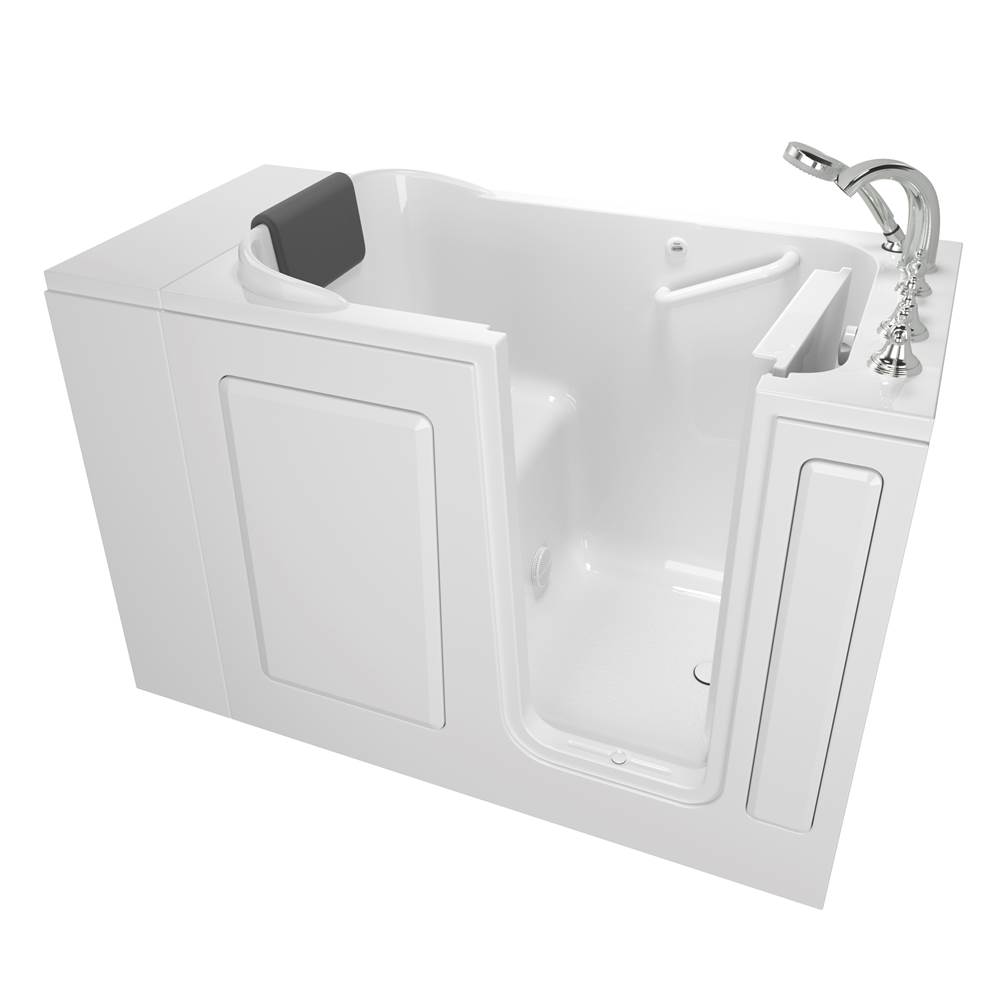 American Standard Gelcoat Premium Series 28 x 48-Inch Walk-in Tub With Soaker System - Right-Hand Drain With Faucet