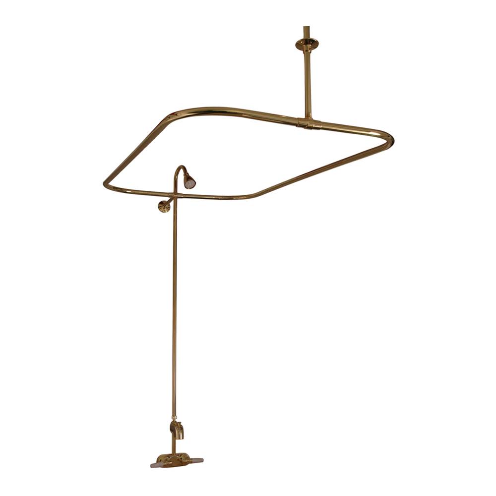 Barclay Converto Shower w/54'' Rect Rod, Code Spout, Polished Brass