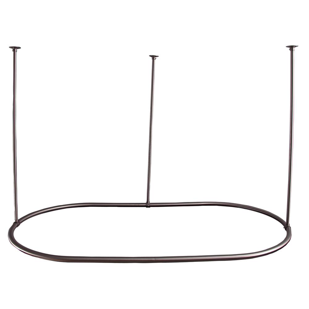 Barclay 60'' Oval Shower CurtainRing-Brushed Nickel