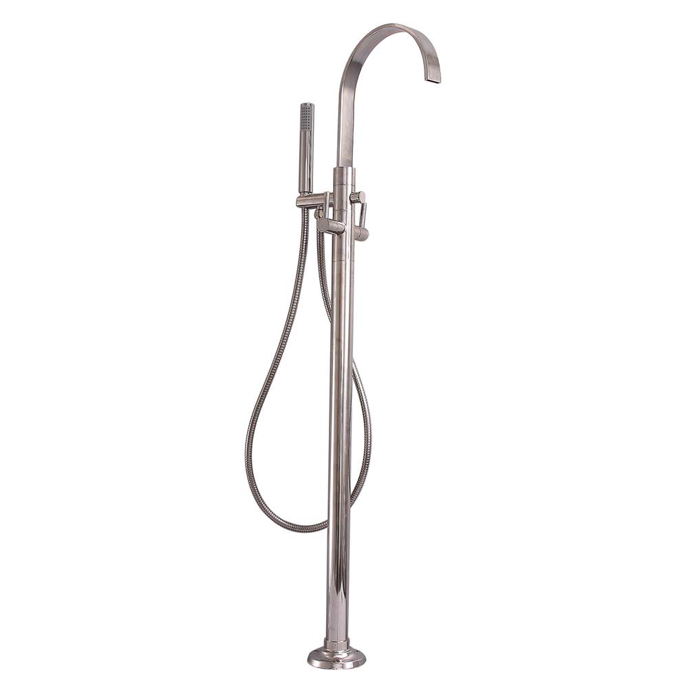 Barclay Dixville Freestanding Faucetwith Metal Lever handles, PN