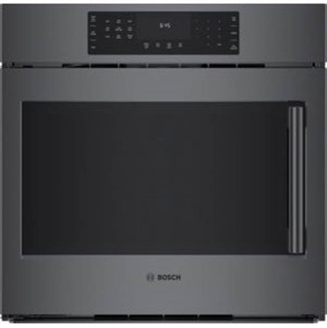 Bosch 800 Series, 30'', Single Wall Oven, Black Stainless Steel, EU Convection, Touch Control, Left Swing