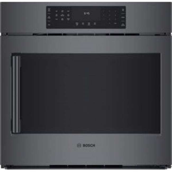 Bosch 800 Series, 30'', Single Wall Oven, Black Stainless Steel, EU Convection, Touch Control, Right Swing