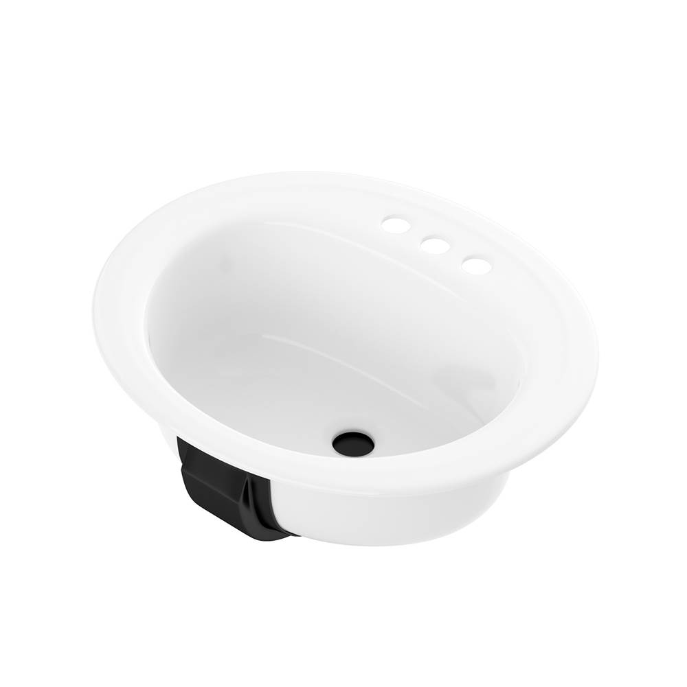Bootz Anderson Oval Self Rimming Centerset Punch Studs Without Soap Depressions Bathroom Sink