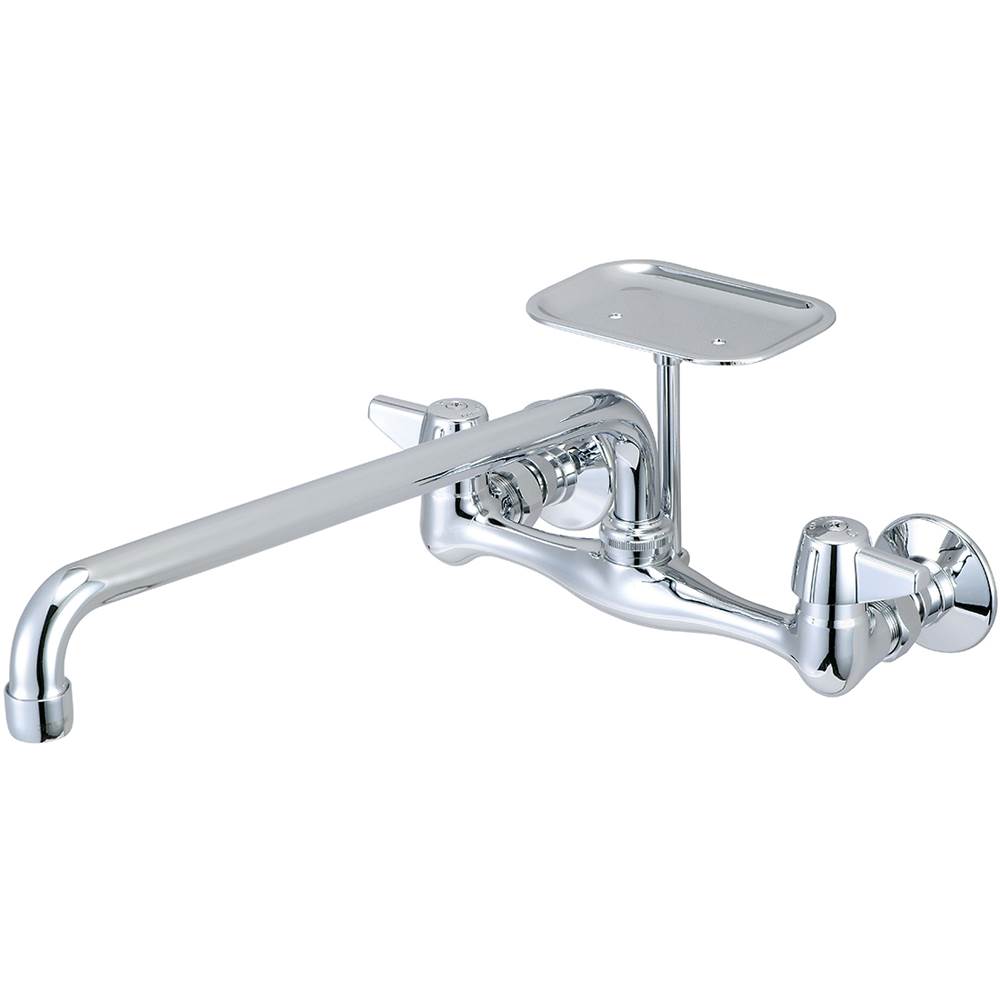 Central Brass Kitchen-Wallmount 7-7/8'' To 8-1/8'' Two Canopy Hdls 14'' Tube Spt Soap Dish-Pc