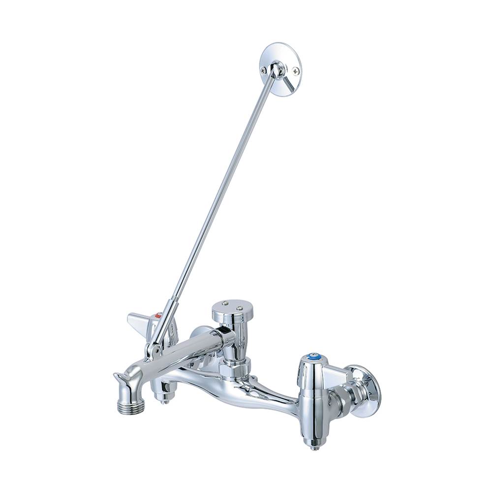 Central Brass Service Sink-7-7/8'' To 8-1/8'' Two Canopy Hdls Rigid Spt Integ Stops-Pc