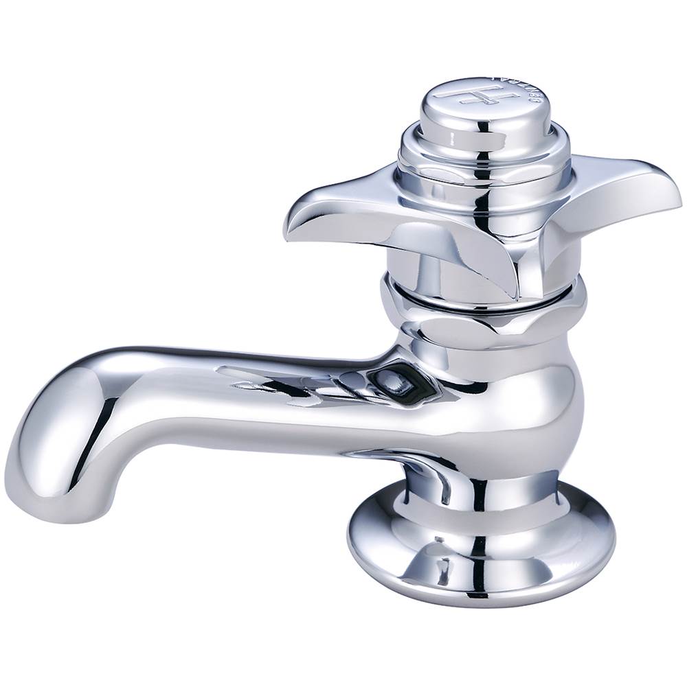 Central Brass Selfclose-Basin 4-Arm Hdl Plain End Hot-Pc