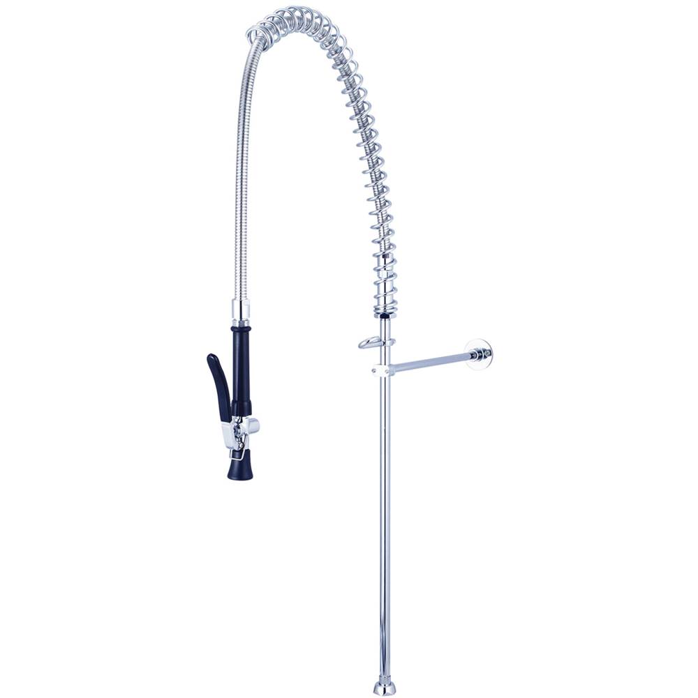 Central Brass PRE-RINSE-24'' QUICK INSTALL RISER W/ SPRING GUIDE 44'' FLEX SST HOSE UNIVERSAL ADAPTERS-PC