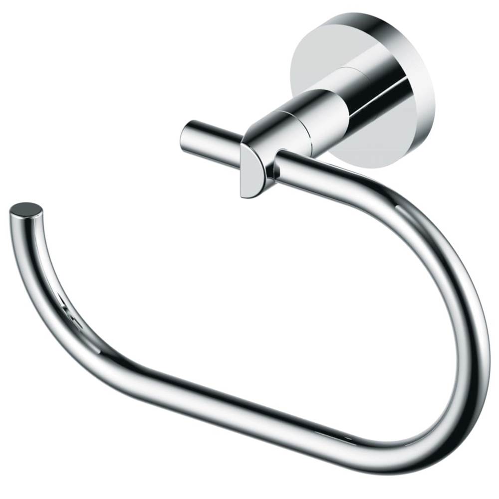 Compass Manufacturing Casmir Polished Chrome Towel Ring