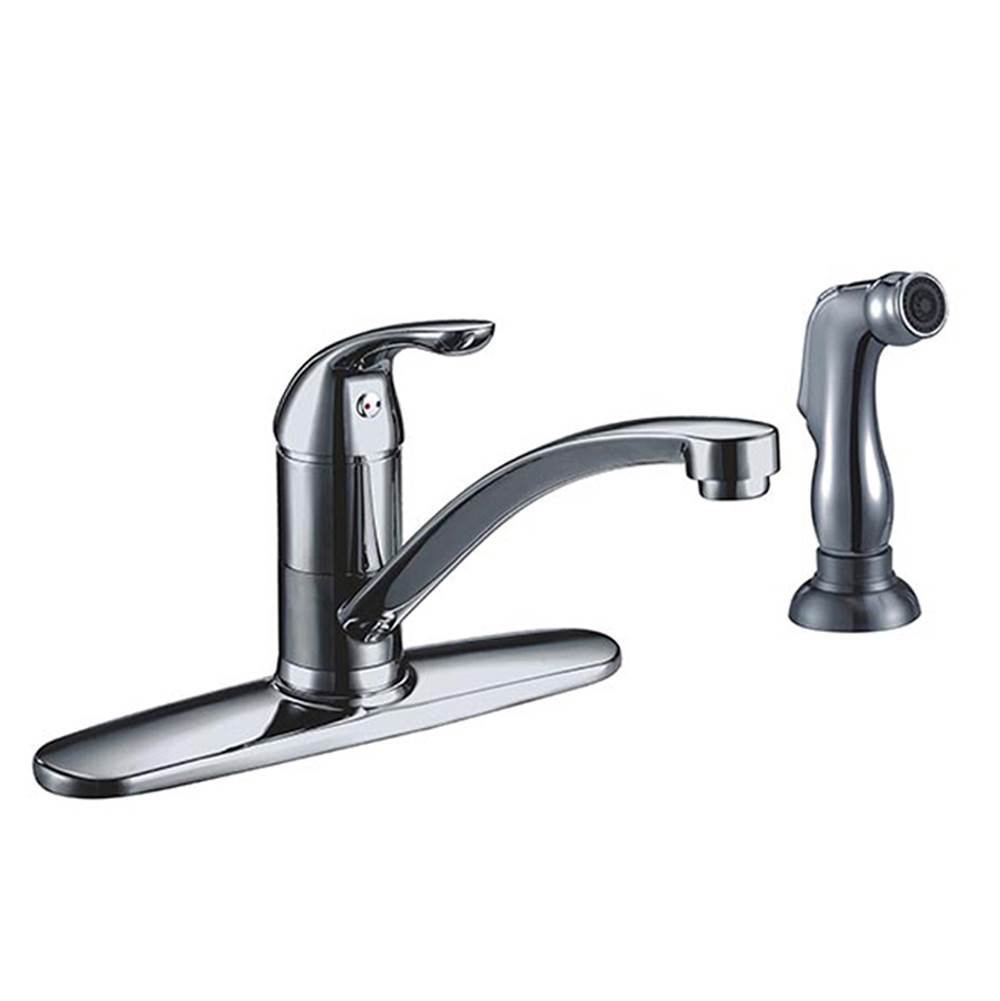 Compass Manufacturing Noble Single Handle Kitchen Faucet with Side Spray