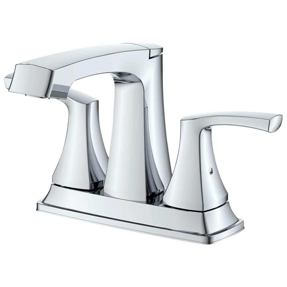 Compass Manufacturing Cardania 3287C Chrome Two Handle Lavatory Faucet W/Brass Popup