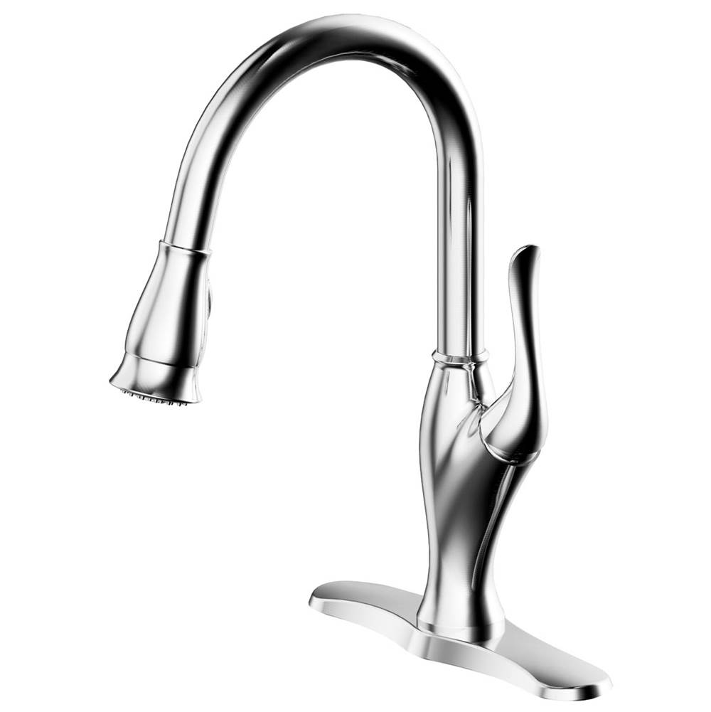 Compass Manufacturing Majestic 5189C Chrome Single Handle Pulldown Kitchen Faucet