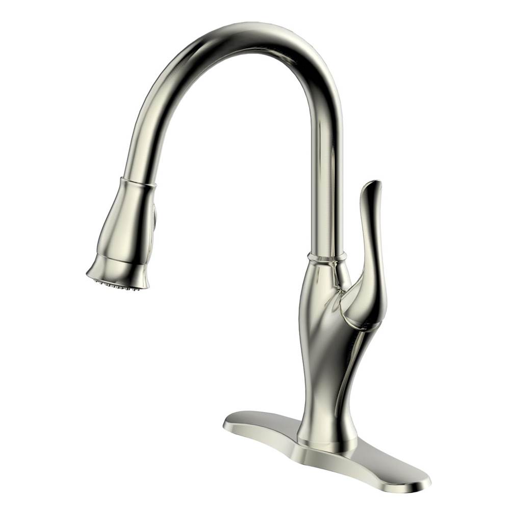 Compass Manufacturing Majestic 5189Bn Brushed Nickel Pulldown Kitchen Faucet