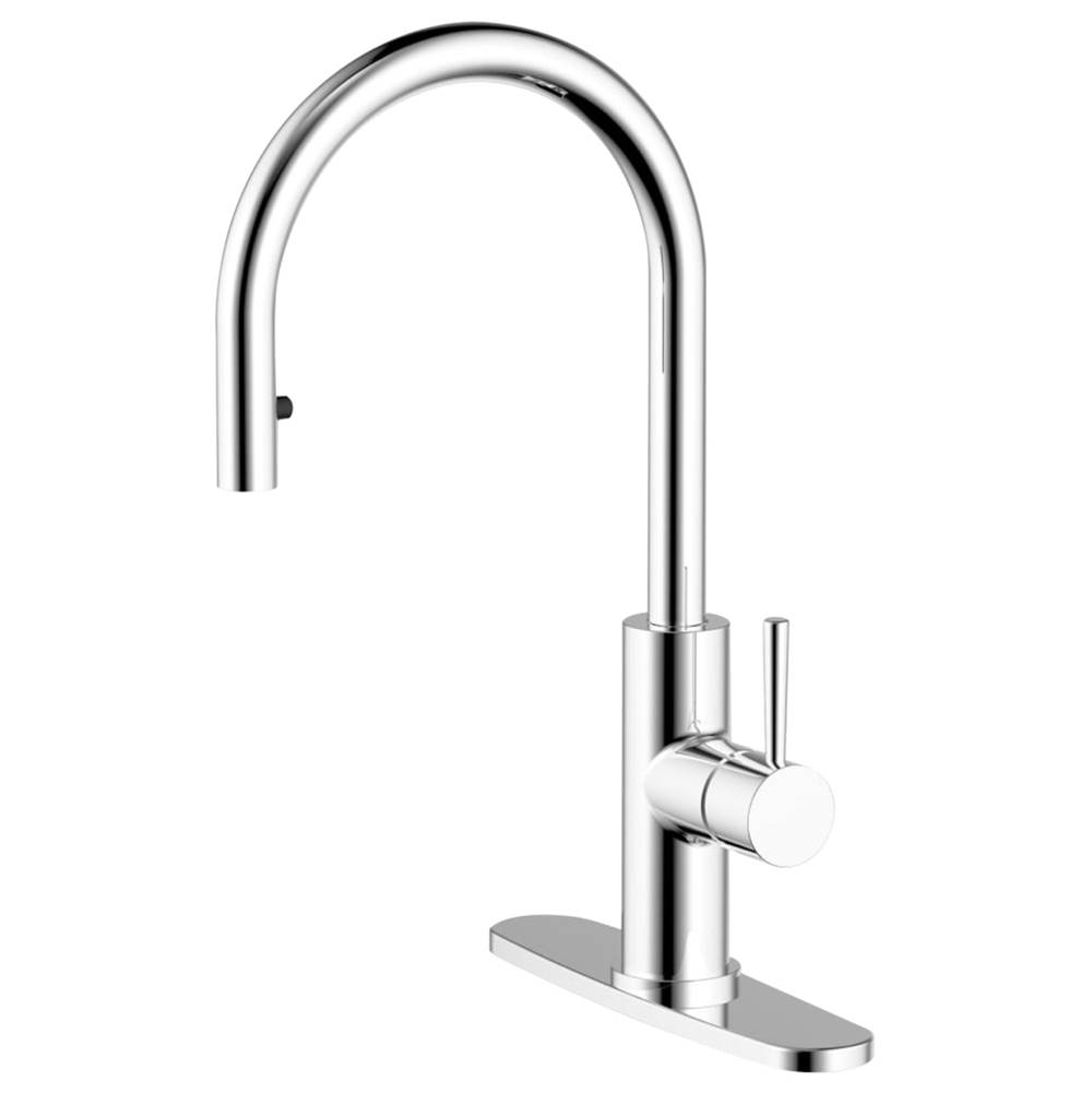 Compass Manufacturing Casmir 5190C Chrome Single Handle Pull Down Kitchen Faucet