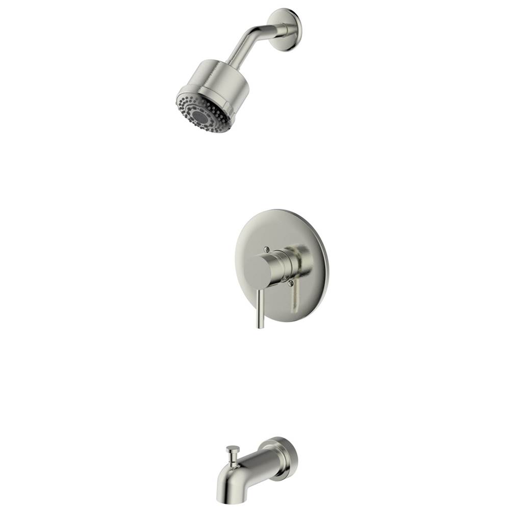 Compass Manufacturing Casmir 1172Bn Brushed Nickel Tub & Shower Single Handle Pressured, Balanced Faucet