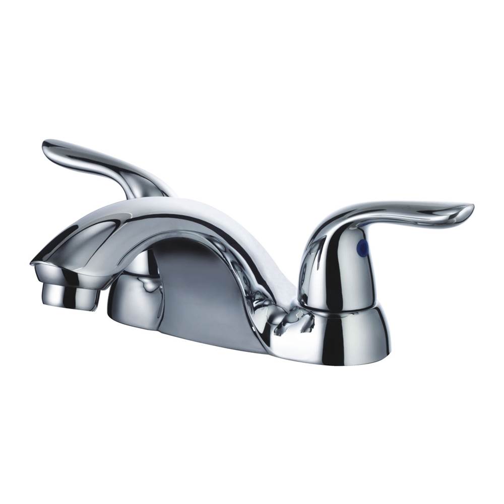 Compass Manufacturing Noble Two Handle Lavatory Faucet, With Brass Pop-Up Drain Chrome Finish