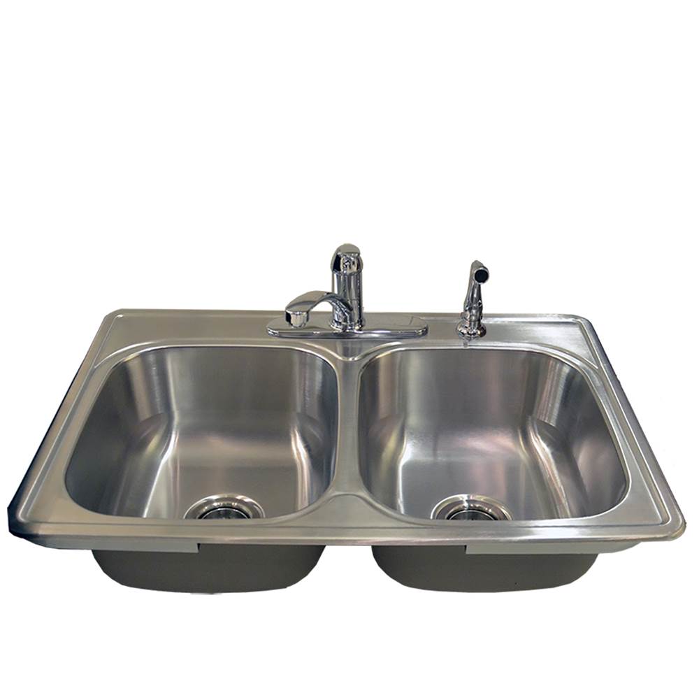 Compass Manufacturing Consists Of 1 - 481-5475 Sink, 2 - 191-9373 Strainer, 1 - 191-6574 Faucet, 1 - 712-6025B, 1 - 712-6025L