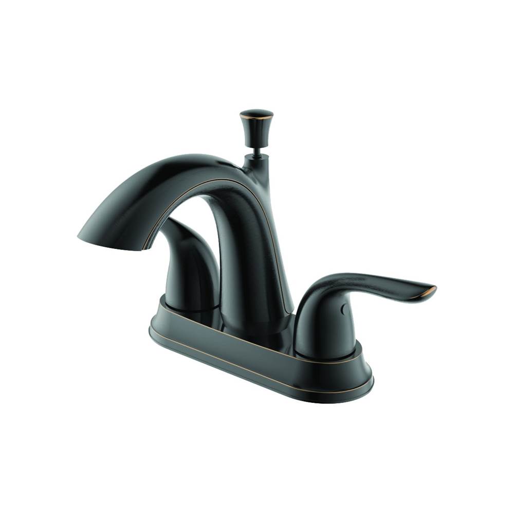 Compass Manufacturing Noble Two Handle High Arc Bathroom Faucet With Brass Pop-Up, Drain Oil Rubbed Bronze