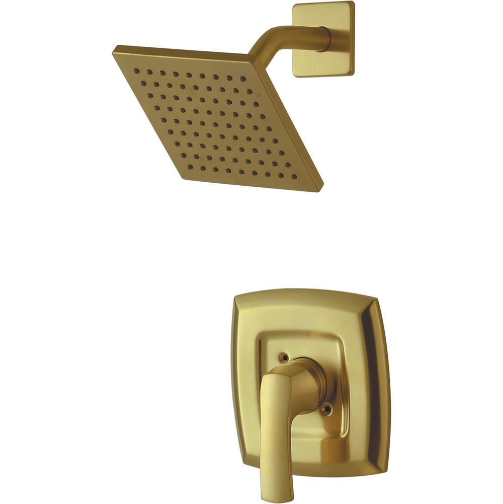 Compass Manufacturing Cardania Matte Gold Contractor Single Function Shower Only, Trim Pack