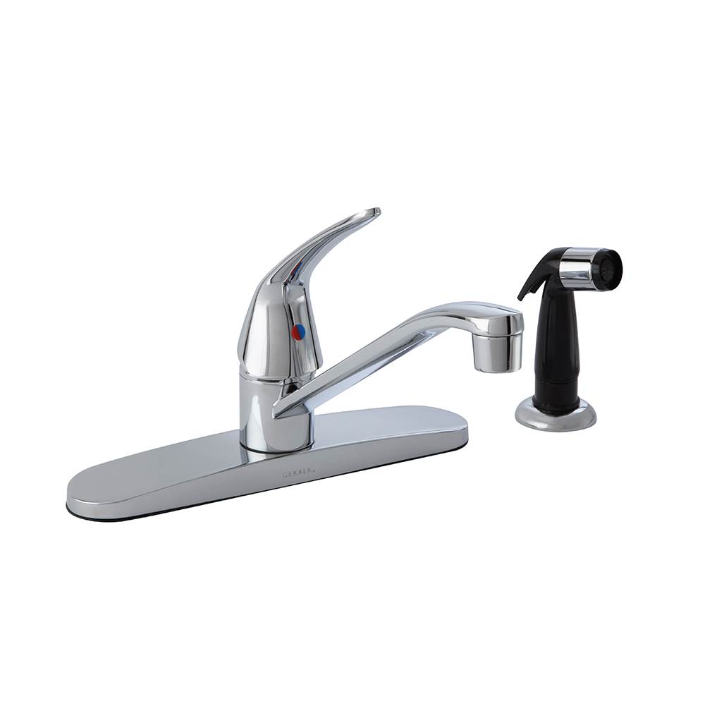 Gerber Plumbing Maxwell SE 1H Kitchen Faucet w/ Spray & w/ Washerless Cartridge 1.75gpm Chrome