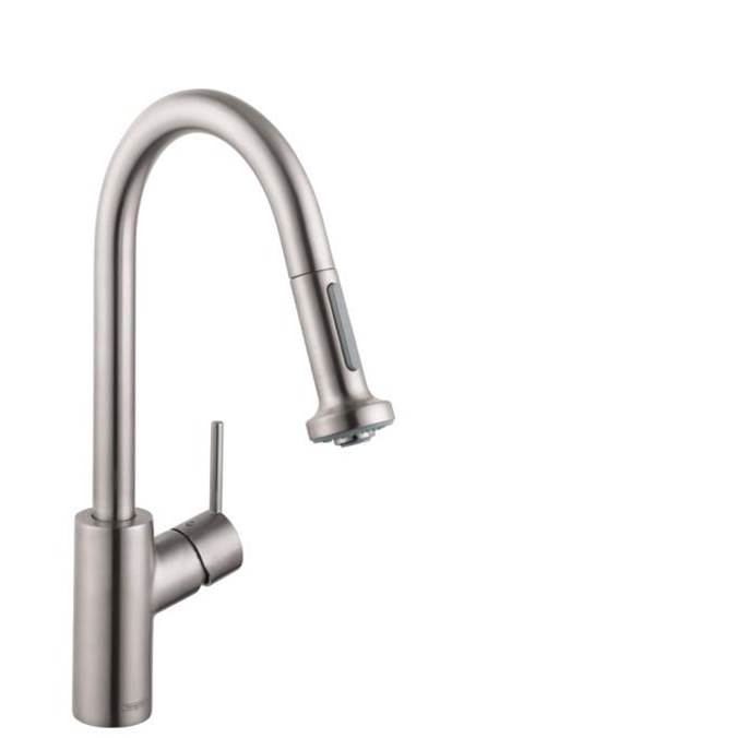 Hansgrohe Talis S² HighArc Kitchen Faucet, 2-Spray Pull-Down, 1.75 GPM in Steel Optic