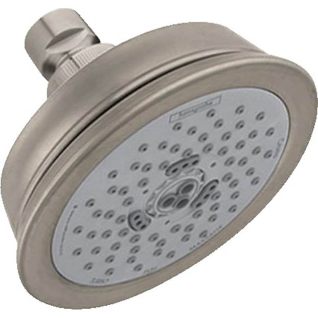 Hansgrohe Croma 100 Classic Showerhead 3-Jet, 1.5 GPM in Brushed Nickel