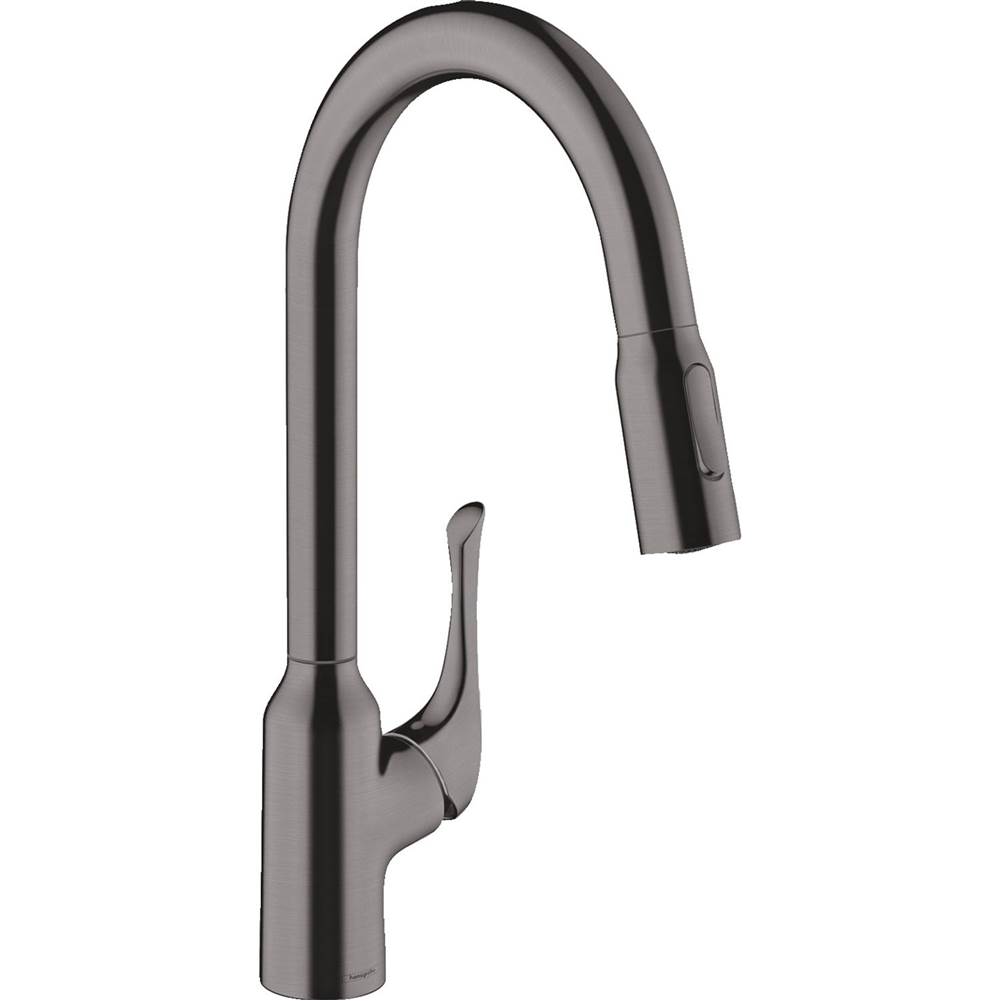 Hansgrohe Allegro N HighArc Kitchen Faucet, 2-Spray Pull-Down, 1.75 GPM in Brushed Black Chrome