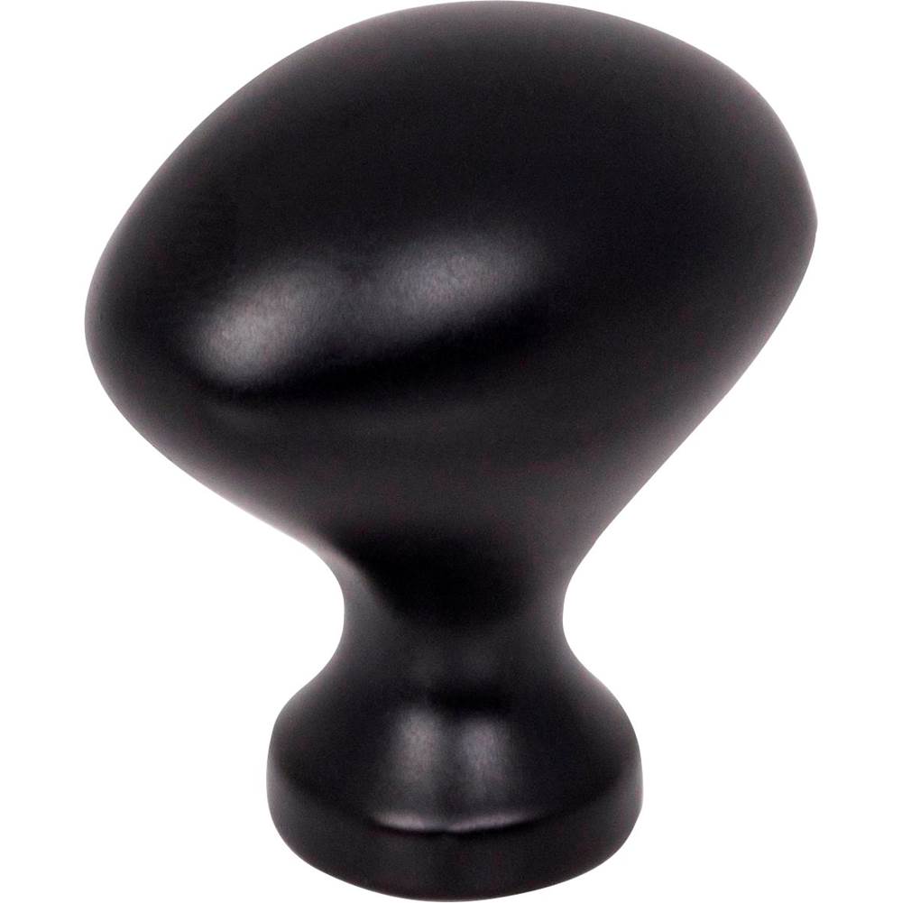 Hardware Resources 1-1/8'' Overall Length Matte Black Oval Merryville Cabinet Knob