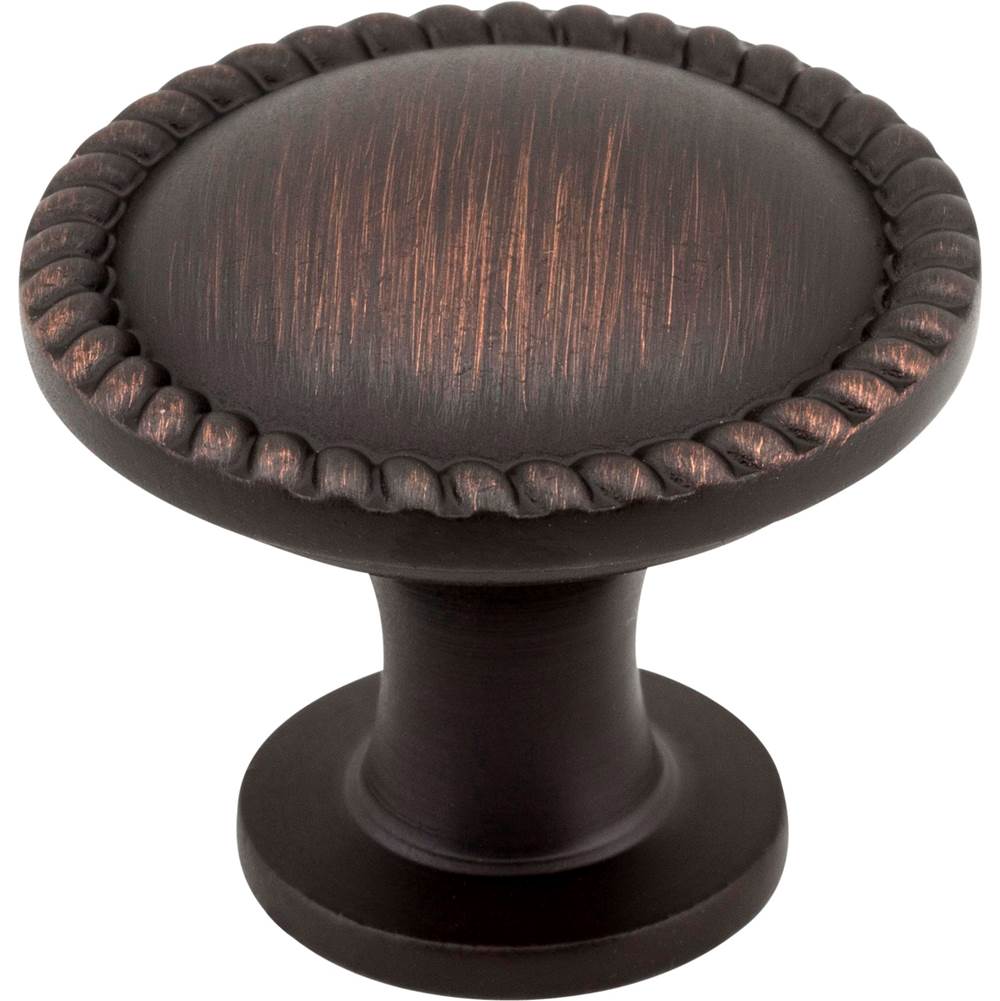 Hardware Resources 1-1/4'' Diameter Brushed Oil Rubbed Bronze Round Rope Detailed Lindos Cabinet Knob