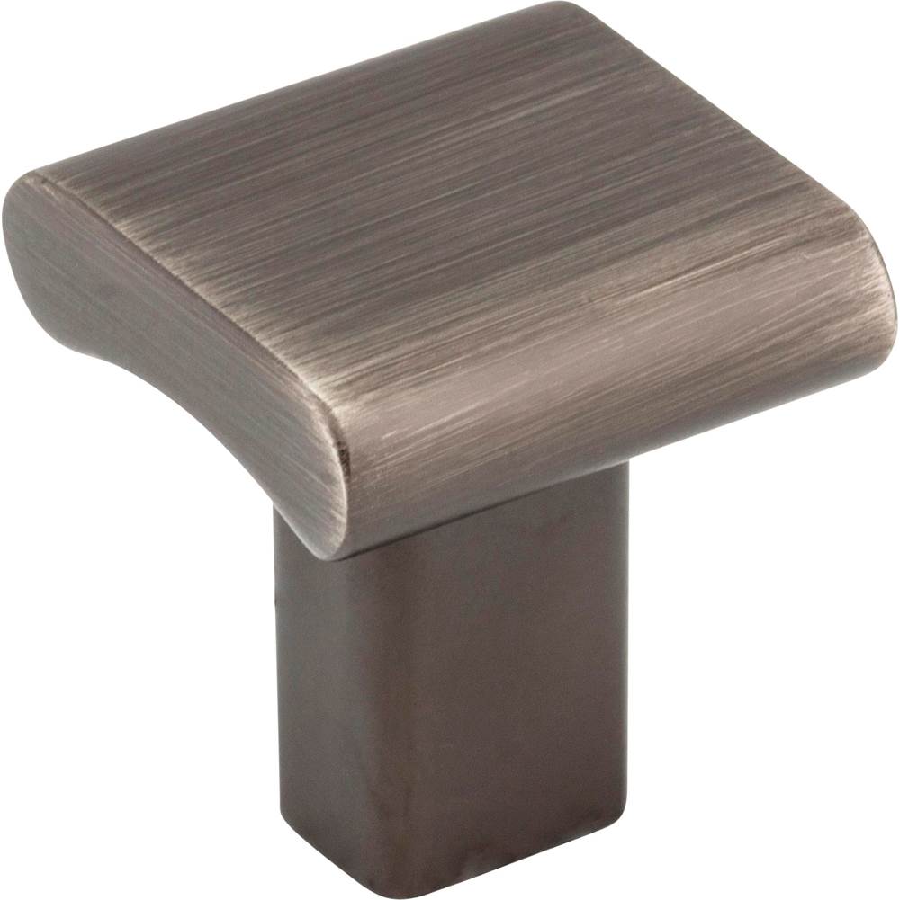 Hardware Resources 1'' Overall Length Brushed Pewter Square Park Cabinet Knob