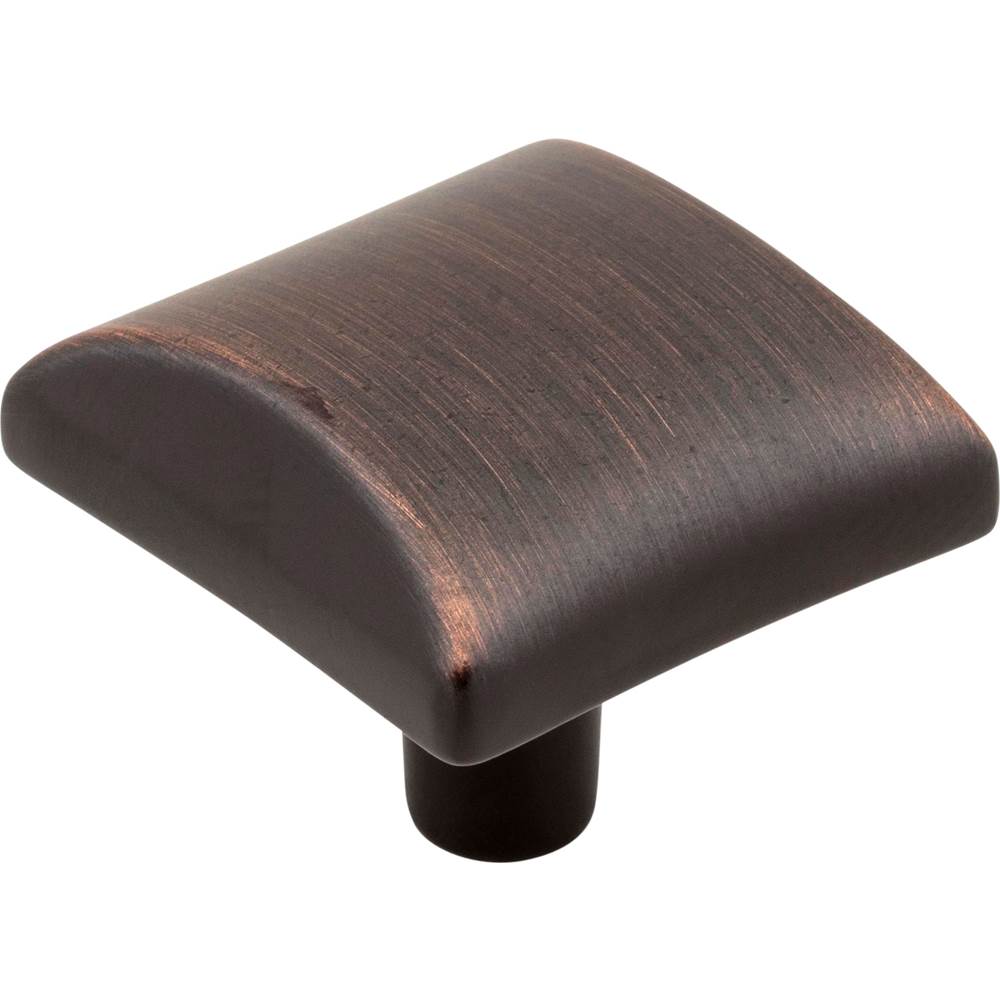 Hardware Resources 1-1/8'' Overall Length Brushed Oil Rubbed Bronze Square Glendale Cabinet Knob