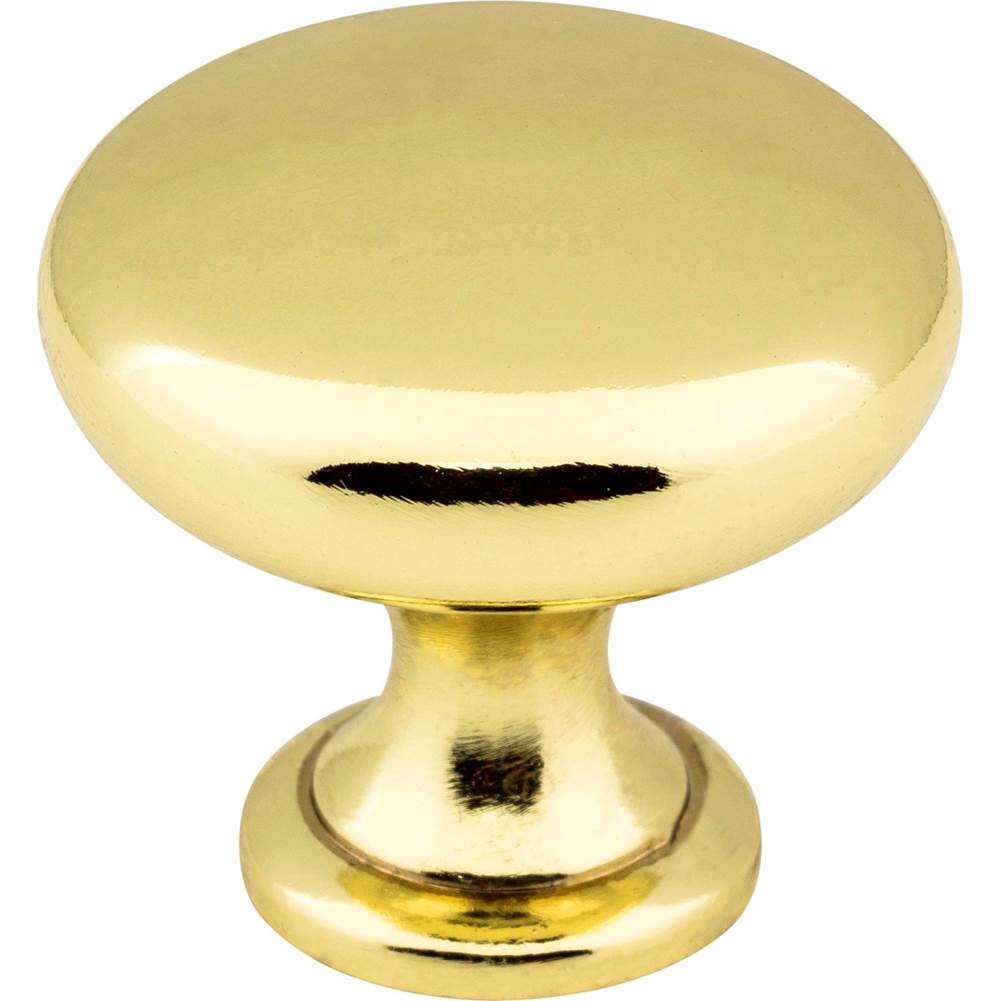 Hardware Resources 1-3/16'' Diameter Polished Brass Madison Cabinet Mushroom Knob