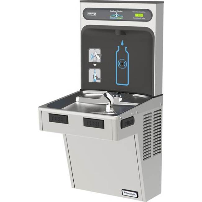 Halsey Taylor HydroBoost Bottle Filling Station and Single ADA Cooler, Non-Filtered Refrigerated Stainless Steel