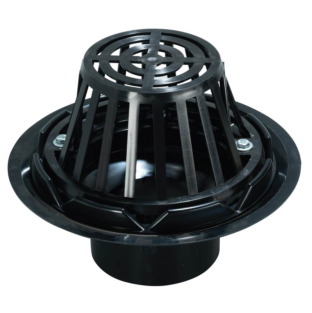 IPS Corporation 4''ABS ROOF DRN W/PLASTIC DOME