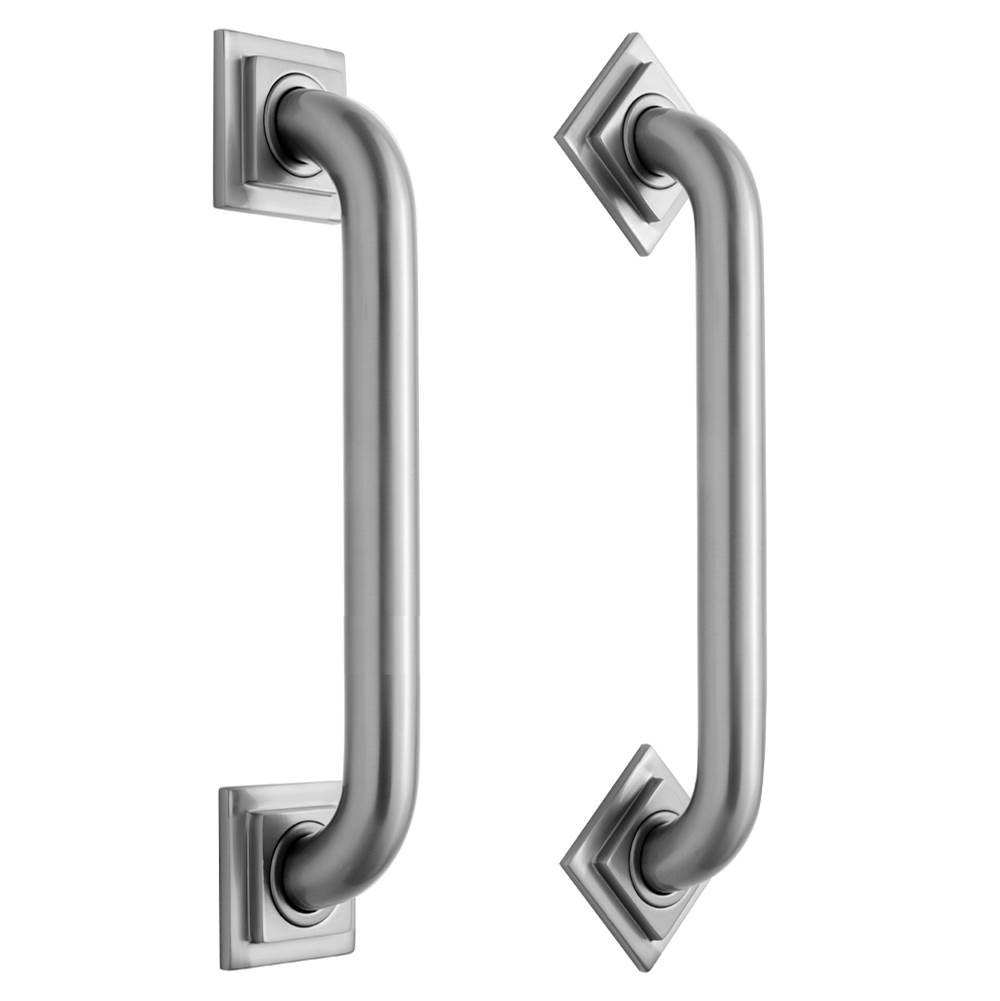Jaclo 16'' Deluxe Grab Bar with Contemporary Square/Diamond Flange