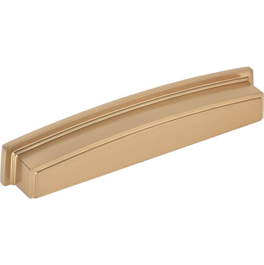 Jeffrey Alexander 160 mm Center Satin Bronze Square-to-Center Square Renzo Cabinet Cup Pull