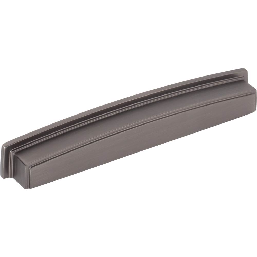 Jeffrey Alexander 192 mm Center Brushed Pewter Square-to-Center Square Renzo Cabinet Cup Pull