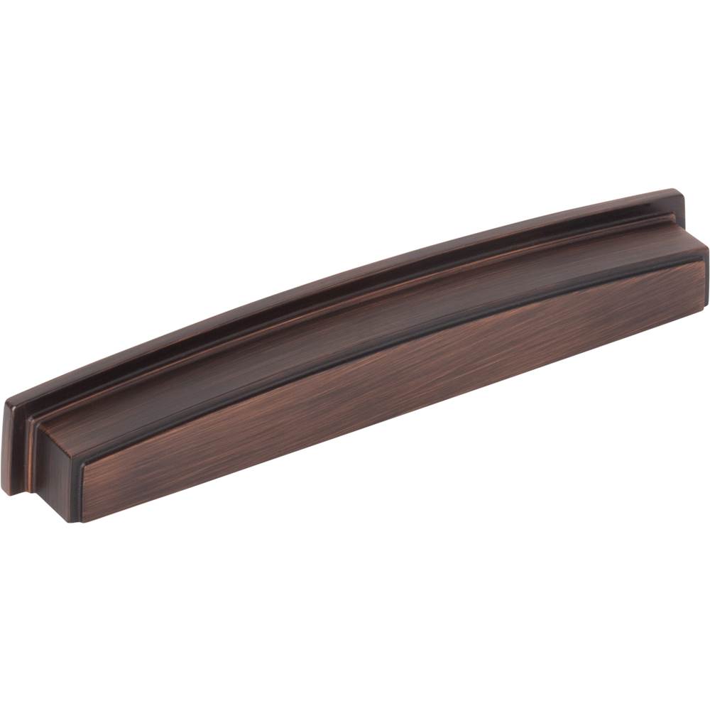 Jeffrey Alexander 192 mm Center Brushed Oil Rubbed Bronze Square-to-Center Square Renzo Cabinet Cup Pull