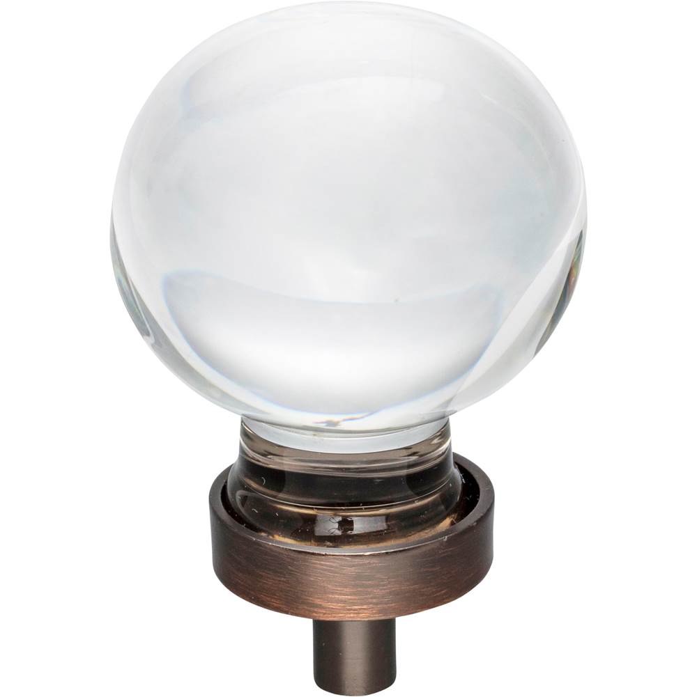 Jeffrey Alexander 1-3/8'' Diameter Brushed Oil Rubbed Bronze Sphere Glass Harlow Cabinet Knob