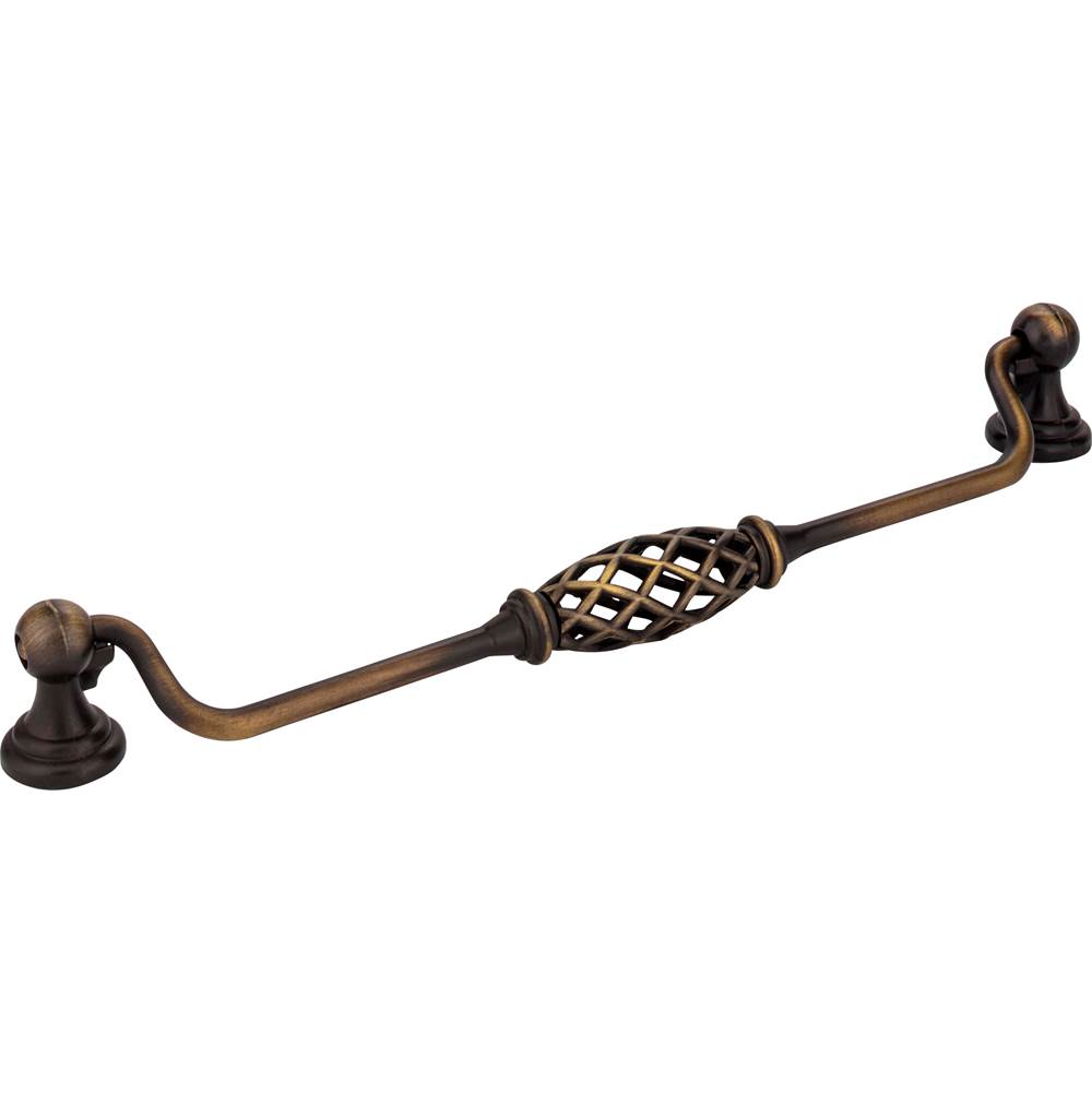 Jeffrey Alexander 224 mm Center-to-Center Antique Brushed Satin Brass Birdcage Tuscany Drop and Ring Pull