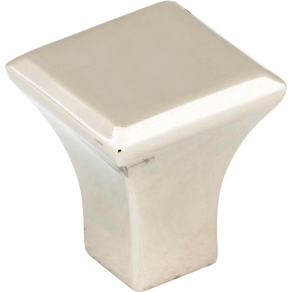Jeffrey Alexander 7/8'' Overall Length Polished Nickel Square Marlo Cabinet Knob