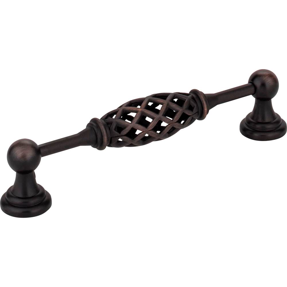 Jeffrey Alexander 128 mm Center-to-Center Brushed Oil Rubbed Bronze Birdcage Tuscany Cabinet Pull