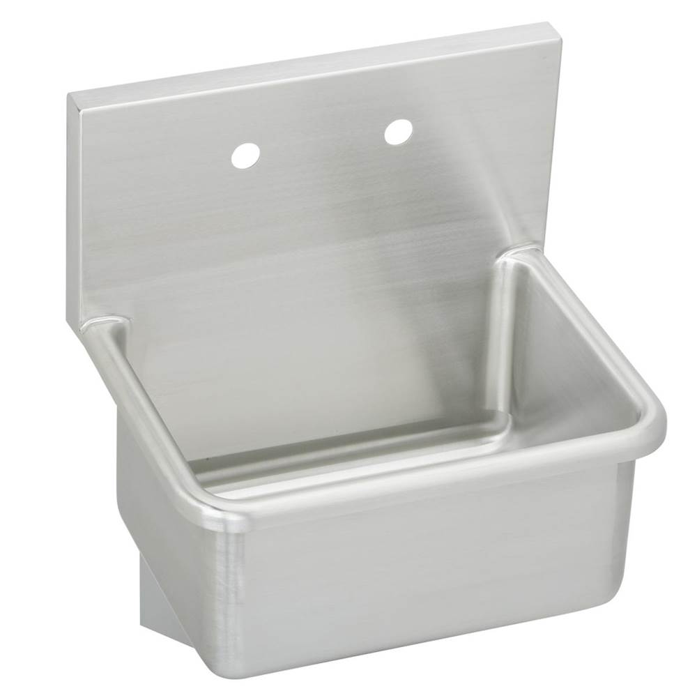 Just Manufacturing Stainless Steel 23'' x 18-1/2'' x 12'' Wall Hung 1-Hole Service Sink