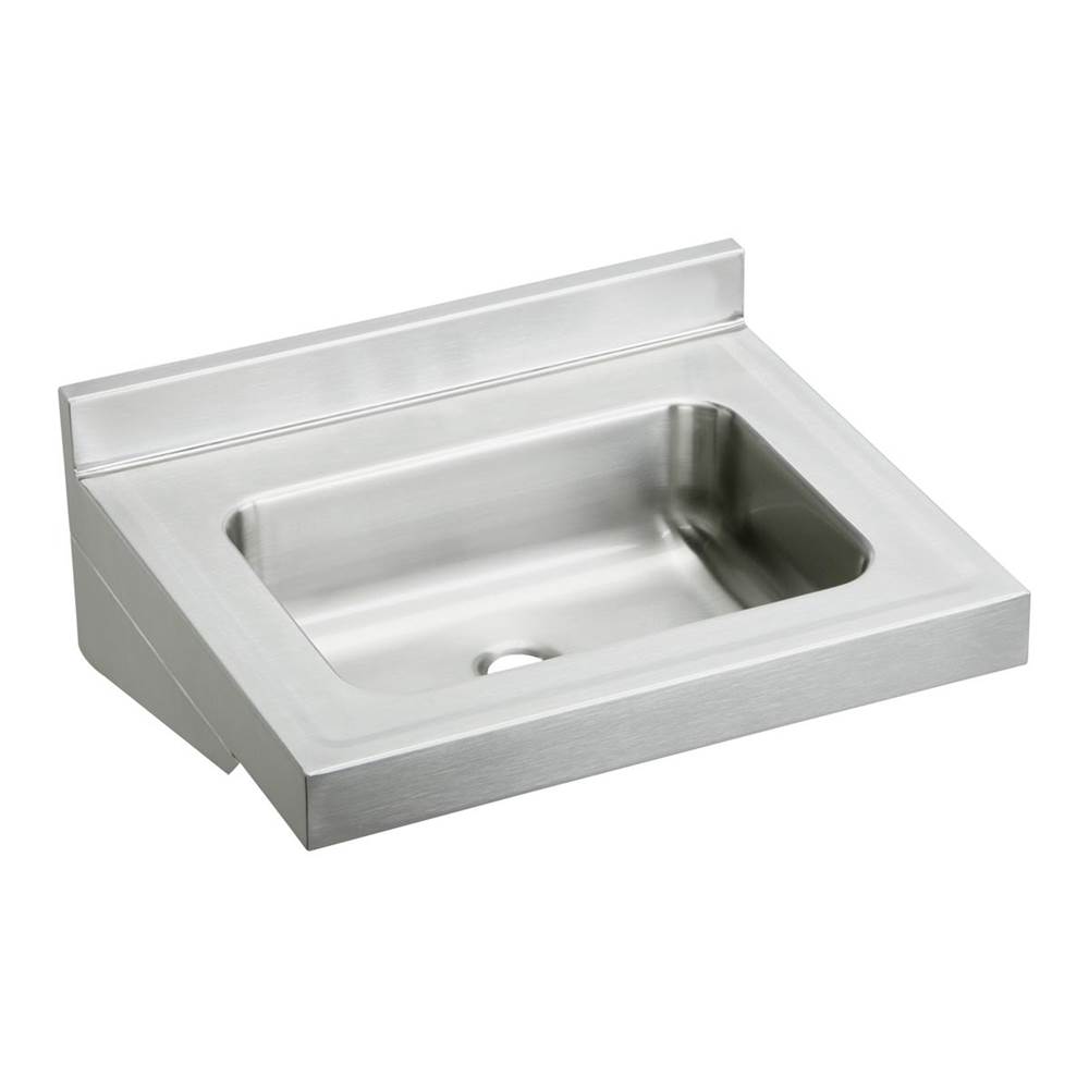 Just Manufacturing Stainless Steel 22'' x 19'' x 5-1/2'' Wall Hung 34-Hole Lavatory Sink