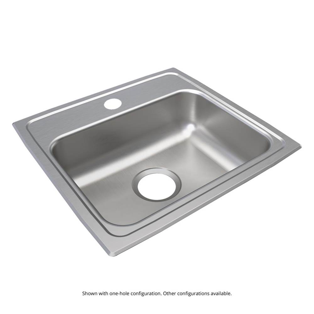 Just Manufacturing Stainless Steel 19'' x 18'' x 6-1/2'' 1-Hole Single Bowl Drop-in ADA Sink