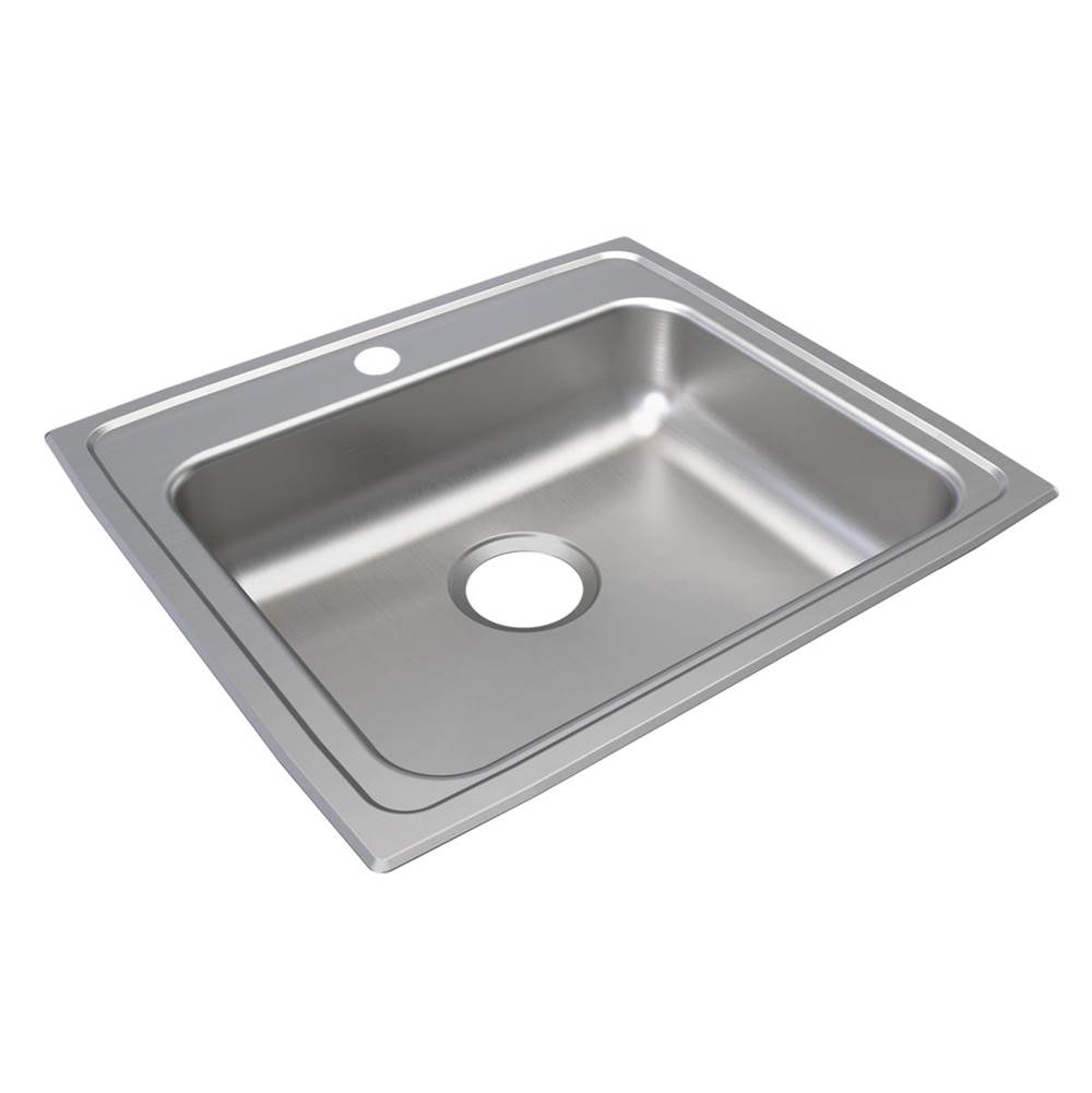 Just Manufacturing Stainless Steel 22'' x 19-1/2'' x 4-1/2'' 4-Hole Single Bowl Drop-in ADA Sink