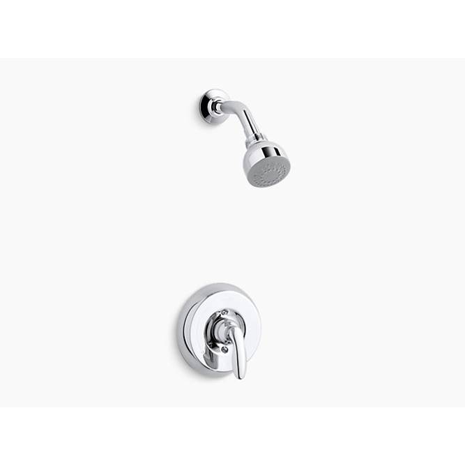 Kohler Coralais® Rite-Temp(R) shower valve trim with lever handle and 2.5 gpm showerhead