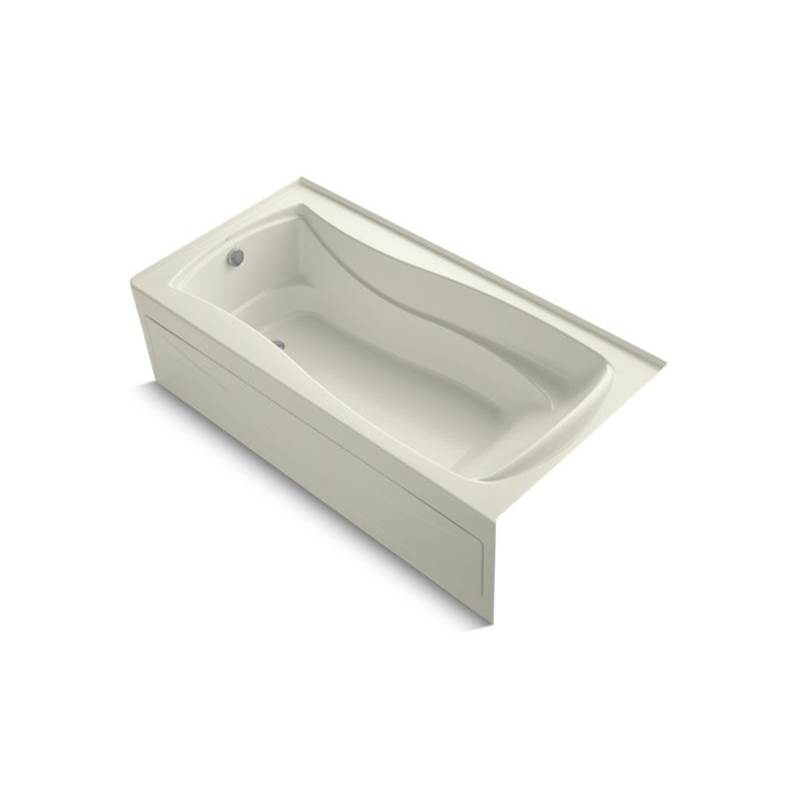 Kohler Mariposa® 72'' x 36'' alcove bath with Bask® heated surface, integral apron, integral flange, and left-hand drain